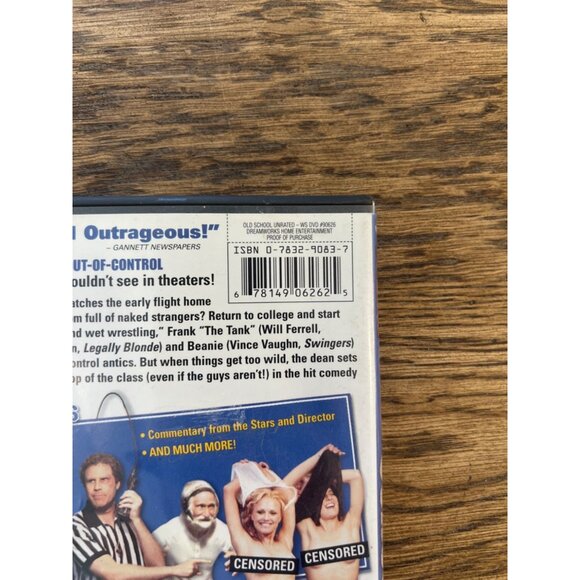 Old School DVD 2003 Comedy Movie Luke Wilson Will Ferrell Vince Vaughn Pre-Owned - Picture 3 of 4